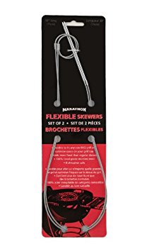 Marathon Housewares HW030052/2pi Easy Marinate Flexible Stainless Steel Grilling Skewers, Pack of 2