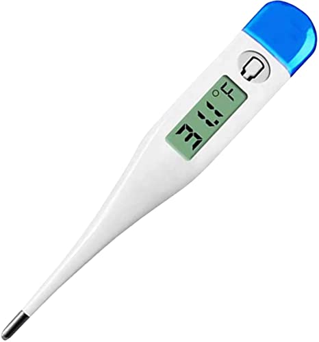 Digital Thermometer, Soft Head Rectal and Oral Thermometer for Adults and Babies, Precision Thermometer for Fever - Accurate and Fast Readings with Fever Indicator (White)