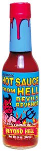 Hot Sauce From Hell Devil's Revenge - Just a reminder of what's waiting on the other side. Capsicum extract combines with habinero peppers to produce one of the worlds hottest hot sauces. It's time to repent!