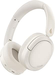 Edifier W800BT Pro Hybrid Active Noise Cancelling Headphones - Hi-Res Audio - AI Call Noise Cancellation - 45H Playtime - Fast Charging - Foldable - Wireless Over-Ear Bluetooth 5.4 Headphones - Ivory