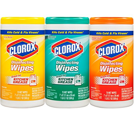 Clorox Disinfecting Wipes Value Pack, Fresh Scent, Citrus Blend and Orange Fusion, 225 Count