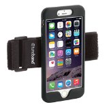 TuneBand for iPhone 6 Plus  iPhone 6S Plus 55 Screen BLACK Premium Sports Armband with Two Straps and Two Screen Protectors