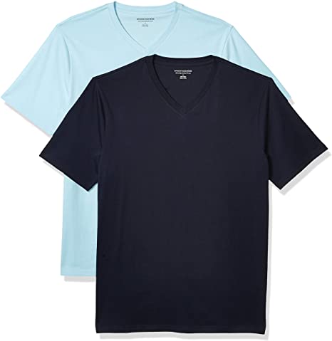 Amazon Essentials Men's 2-Pack Slim-Fit Short-Sleeve V-Neck T-Shirt