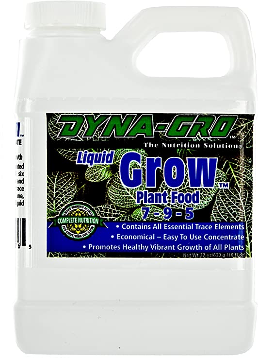 Dyna-Gro Grow 7-9-5 Plant Food Gro-016, 1-Pint