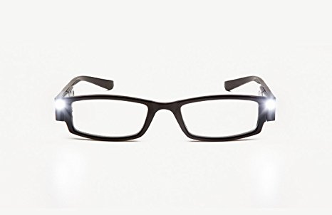 NiteSpecs® LED Reading Glasses: BLK 1.25