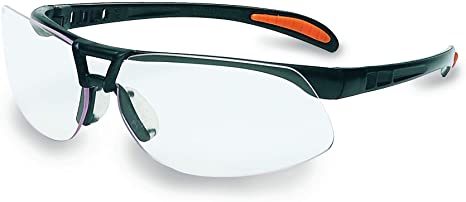 Uvex by Honeywell Protégé Safety Glasses, Metallic Black Frame with Clear Lens & Uvextreme Anti-Fog Coating (S4200X)