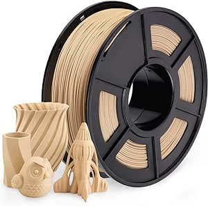 SUNLU Wood PLA Filament 1.75mm, Real Fibre de Bois Neatly Wound Filament, Imprimante 3D Filament de Bois, Précision Dimensionnelle  /- 0.03mm, 1kg (2.2lbs), Sensation de Bois Réel