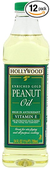 Hollywood Peanut Oil, 24 Ounce Bottles (Pack of 12)