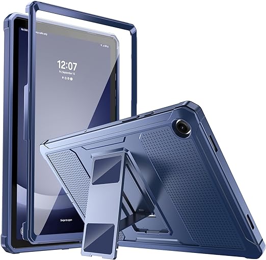 MoKo Case Fit Samsung Galaxy Tab A9 Plus 11-Inch 2023 (SM-X210/X216/X218), Shockproof Full Body Rugged Stand Back Cover Built-in Screen Protector Fit Galaxy Tab A9  11" 2023, Dark Blue