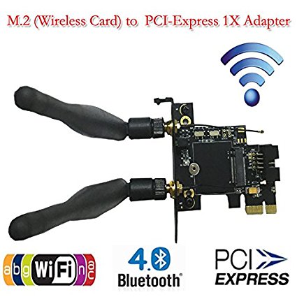 DN M.2 (NGFF) Wireless Card to PCI-e 1X Adapter