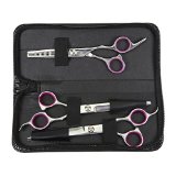 ColorPet Curved Scissor Set- Perfect For Pet Grooming Durable Stainless Steel Provided With Pouch Comfortable Functional And Very Ergonomic
