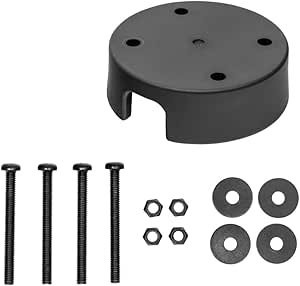 ARKON Mounts SPAMPSCBL Round Mounting Spacer Plate for Cord and Cable Management - 4-Hole AMPS Compatible