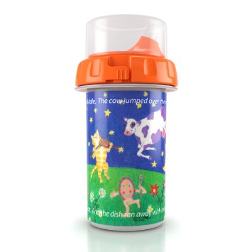 Poli BPA-Free Baby/Toddler Sippy Cup - Best Sippy Cup for Easy Flow and Easy Clean - 3 Nursery Rhyme Designs - #1 Keepsake Baby Shower Gift Ideas - Made in USA. (One Cup Per Order) Holds 8 Ounce.