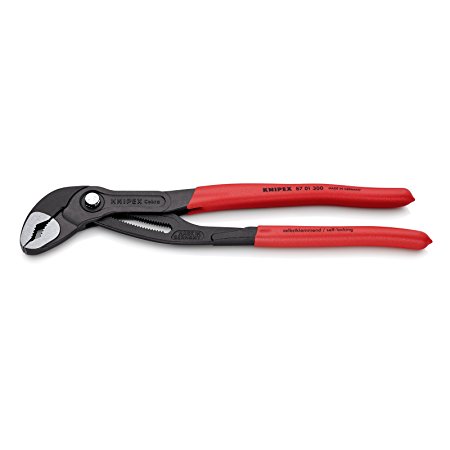 Knipex 87 01 300 12-inc (300 mm) Polished Cobra Pliers with Non-Slip Plastic Coating Handles