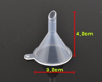 6 Mini Clear Plastic Funnels PP for Fragrance Essential Oils Blend and Sand Art and Lab bottle and Perfume Craft Spice - 32mm64mm