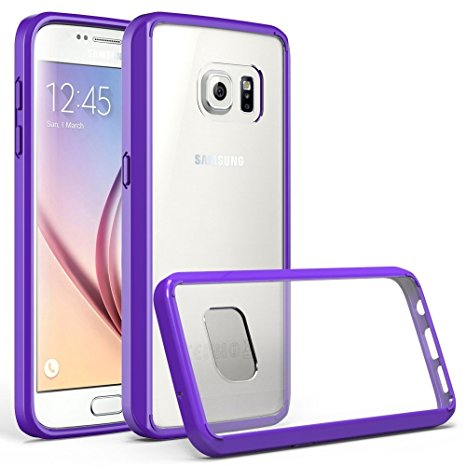 Samsung Galaxy S7 Case, Bastex Crystal Clear Air Fused Rugged Hybrid Ultra Slim Shockproof Bumper with Clear Back Panel Case Cover Flexible TPU for Samsung Galaxy S7 (Purple)