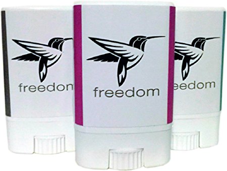 Freedom Stick Deodorant All Day Natural Odor Protection I Aluminum/Paraben Free I Tested: Cancer Survivors, Military, Athletes & Healthy Moms - 3pk Travel Minis (Lavender, Mint, Unscented .35oz each)