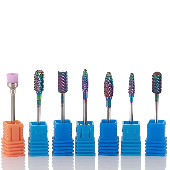 Miss Sweet Tungsten Carbide Nail Drill Bits Sets for Nail Drill Machine (7Sets)