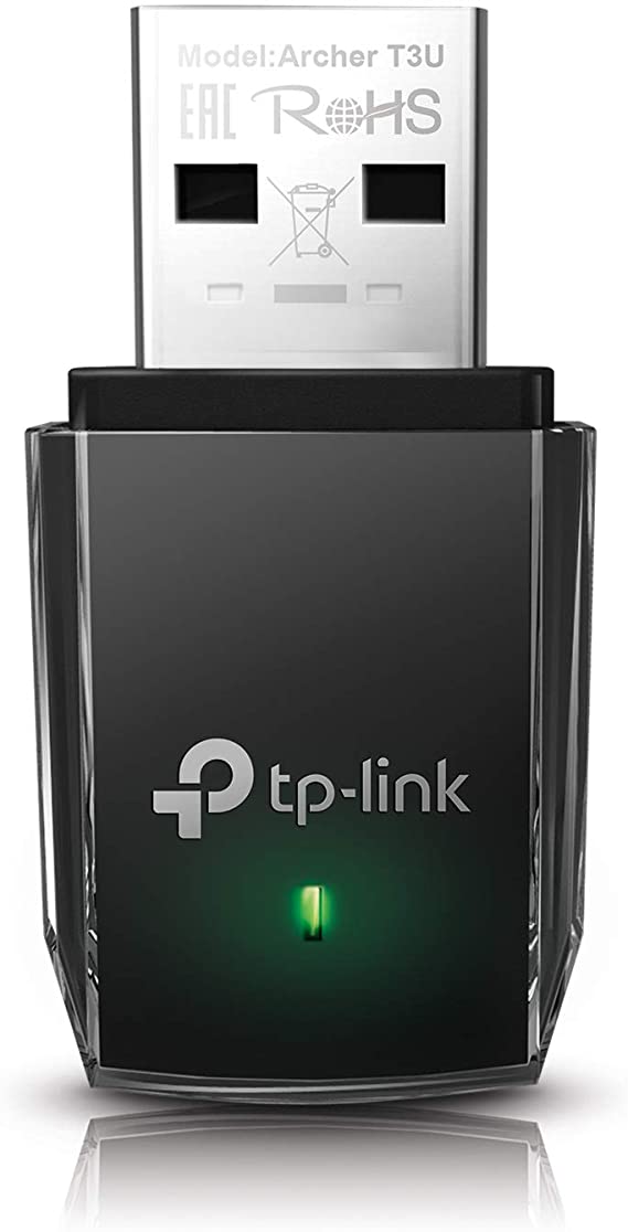 TP-Link AC1300 USB WiFi Adapter (Archer T3U) - 2.4G/5G Dual Band Wireless Network Adapter for PC Desktop, MU-MIMO WiFi Dongle, USB 3.0, Supports Windows 10, 8.1, 8, 7, XP/Mac OS X 10.9-10.14