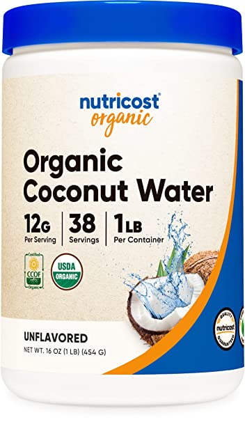 Nutricost Organic Coconut Water Powder, 1lb, Pure, Freeze-Dried, Vegetarian, Non-GMO and Gluten Free - No Sugar Added