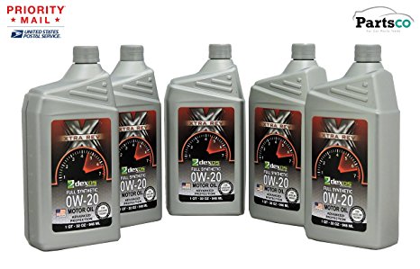 Full Synthetic dexos 0w20 Motor Oil 5 Quarts Xtra REV Brand