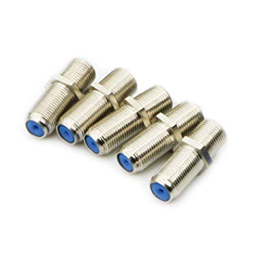 Pasow F81 Barrel Connectors High Frequency 3GHz Female to Female F-Type Adapter Couplers (5 pcs)