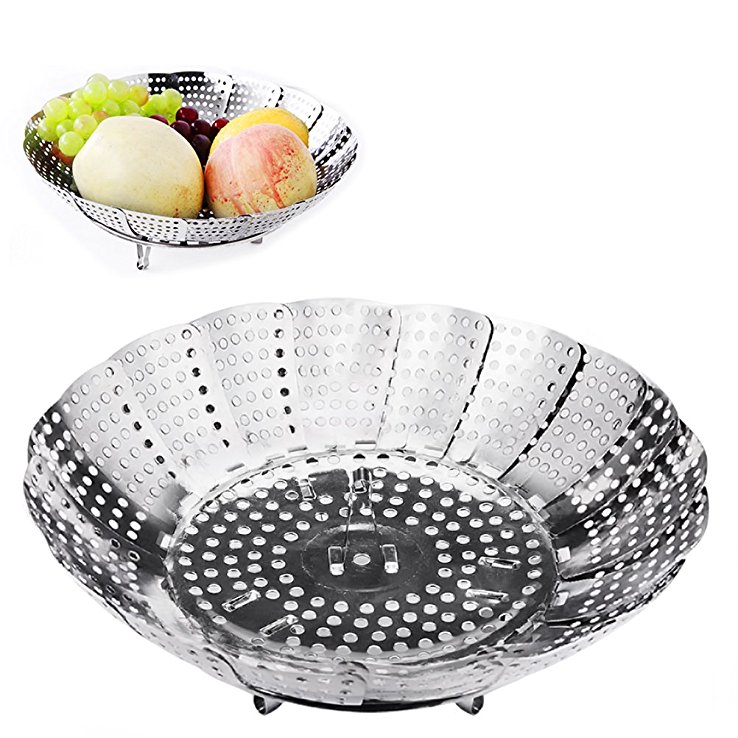Vegetable Steamer Basket,Vicloon Stainless Steel Adjustable Collapsible Steamer Instant Pot and Pressure Cooker Accessories