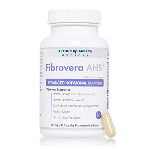 Arthur Andrew Medical - Fibrovera, Supports Balanced Hormone Levels, Breast and Uterine Health with Enzymes, Non-GMO, Vegetarian, Gluten Free, 90 Capsules