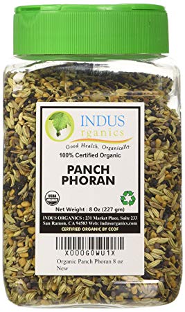 Indus Organics Authentic Bengal Five Spices Blend, 8 Oz Jar, Premium Grade, High Purity, Freshly Packed