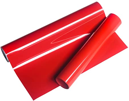 VINYL FROG HTV 10" x5FT PU Red Heat Transfer Vinyl Roll for T Shirts,Garments Bags and Other Fabrics