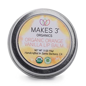 Makes 3 Organics Lip Balm Tin, Orange Vanilla, 0.5 Ounce