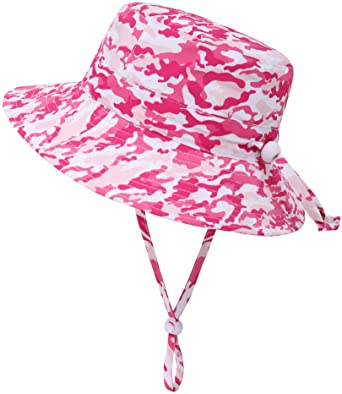 Simplicity Baby UPF 50  Adjustable Drawstring Wide Brim Bucket Sun Hat