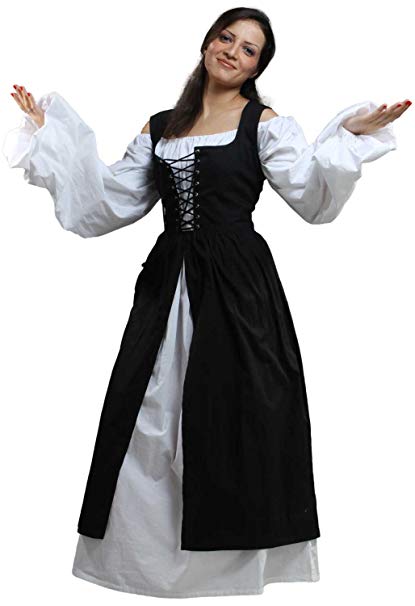 ThePirateDressing Medieval Renaissance Pirate Cosplay Costume Women Dress Gown