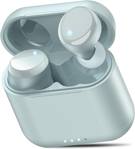 TOZO T6 Wireless Earbuds Bluetooth 5.3 Headphones, Ergonomic Design in-Ear Headset, 50Hrs Playtime with Wireless Charging Case, APP EQ Customisable, IPX8 Waterproof, New Upgraded Version