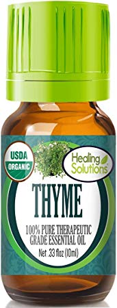 Organic Thyme Essential Oil (100% Pure - USDA Certified Organic) Best Therapeutic Grade Essential Oil - 10ml