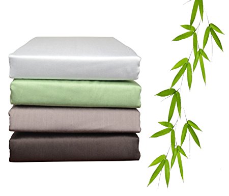 Cheer Collection Silky Soft Luxurious Bamboo Sheet Set, Queen White