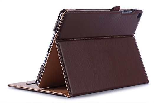 ProCase ASUS ZenPad 3S 10 Z500M Case - Stand Cover Folio Case for ASUS ZenPad 3S 10 Tablet -Brown