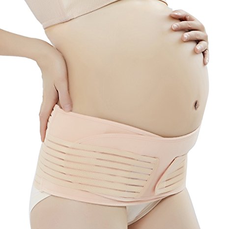 Maternity Belt - Breathable Abdominal Binder - Pregnancy Belly Band Back Support - Postnatal & After Surgery Recovery Girdle - One Size - Fits Small To XXL Plus Size