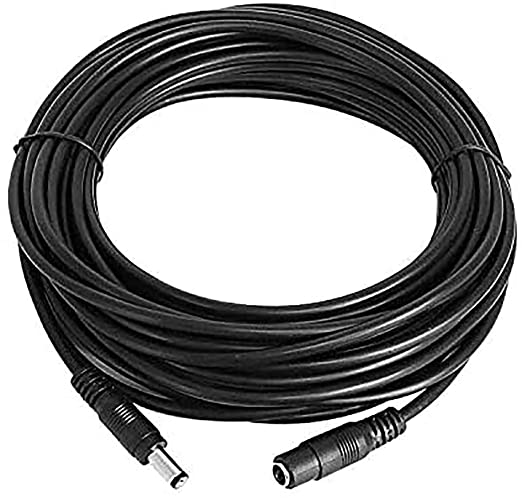 Hiseeu 15FT(5M) 5.5mm x 2.1mm 5.5/2.1mm 12V DC Male Female Power Extension Cable Cord 20AWG for CCTV Security Cameras IP Camera Outdoor Bullet Camera