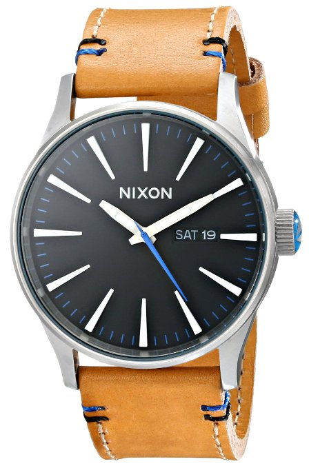 Nixon Men's A1051602 Sentry Leather Watch