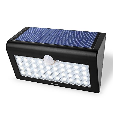 Albrillo Bright 38 LED Solar Powered Wireless Wall Security Light Motion Sensor Lamp Waterproof Outdoor Lighting