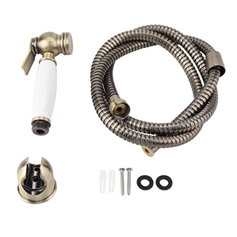 Solid Brass Bidet Sprayer Kit Hand Held Shower Bidet Tap Shattaf Spray Faucet Cloth Diaper Cleaning for Bathroom