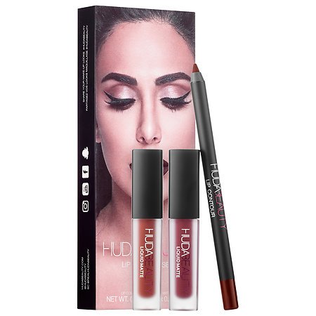 Huda Beauty Lip Contour Set   2 Mini Liquid Mattes ~ Vixen & Famous