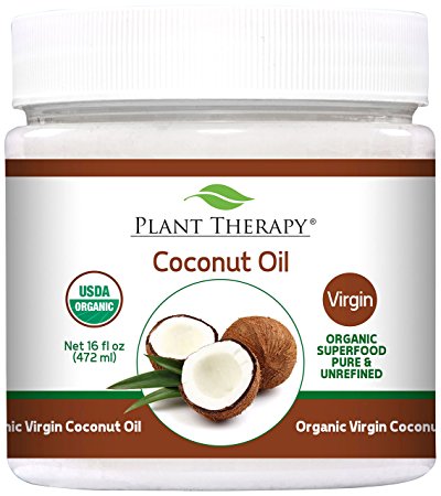 Plant Therapy USDA Certified Organic Virgin Coconut Oil. 16 Ounce (472 mL).