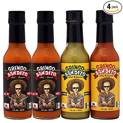 Gringo Bandito Super Hot Sauce Variety Pack, 5 Ounce (Pack of 4)