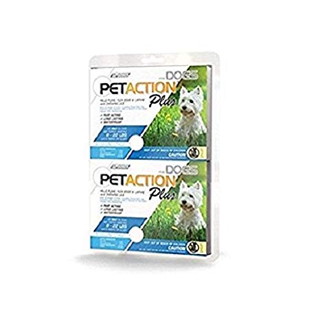 PetAction Plus for Dogs, 6 Doses Small Dogs 6-22 Lbs.