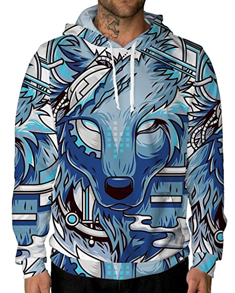 INTO THE AM Animal Series Long Sleeve Lightweight All Over Print Hoodie Sweatshirts