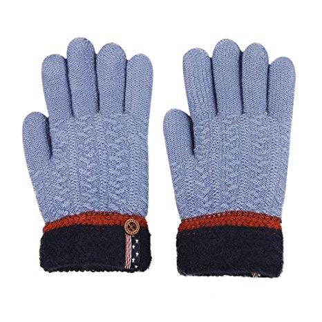 Toddler Kids Winter Warm Thick Full Finger Gloves Children Assorted Color Magic Ski Gloves Mittens