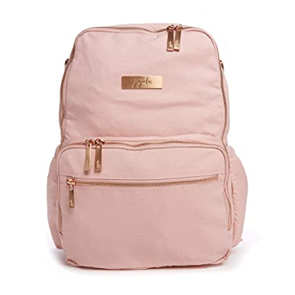 JuJuBe Zealous Backpack | Blush | Chromatics | Lightweight, Travel-Friendly, Stylish Diaper Bag, Multi Functional Backpack Purse for Kids and Adults, Casual Daypack | Changing Pad Included