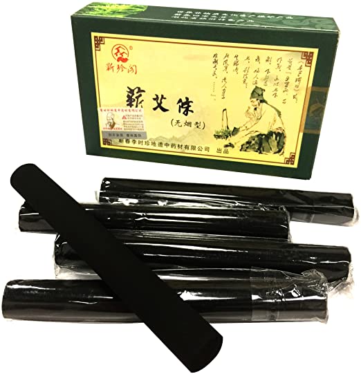 Erencook 10 Pcs Original Pure High Penetration Smokeless Moxibustion Sticks Moxa Stick Artemsia Argyi Five Chen Purity